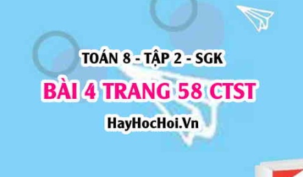 Bài 4 trang 58 Toán 8 Tập 2 Chân trời sáng tạo